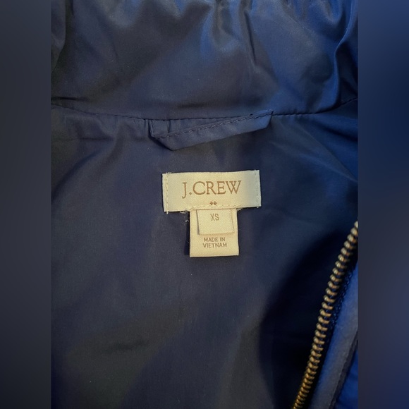 J.Crew Quilted Puffer Vest Navy/Size XS - Picture 4 of 4